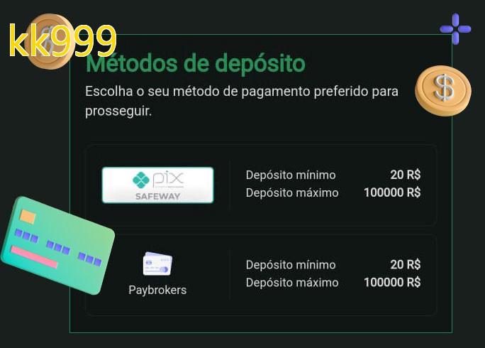 O cassino kk999bet oferece uma grande variedade de métodos de pagamento
